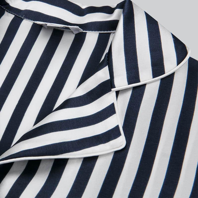 Stripe Kids Silk Pajama Short Set