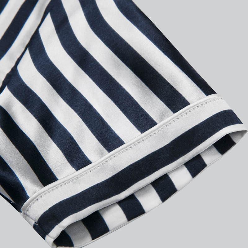 Stripe Kids Silk Pajama Short Set