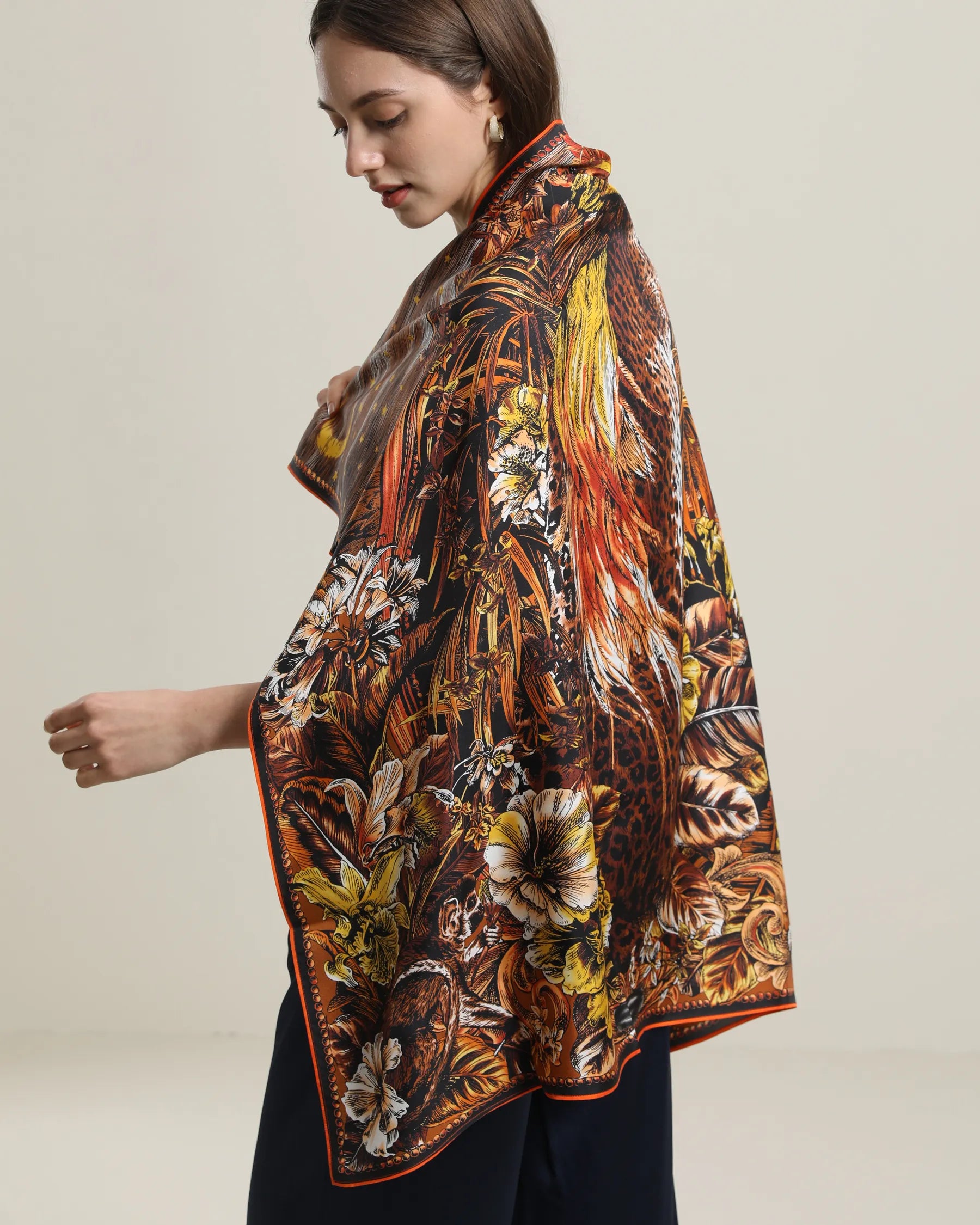 Vintage Tiger Silk Scarf