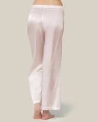 Women's Simple Casual Straight Leg Silk Sleep Night Pants