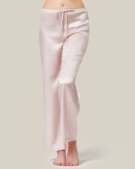 Women's Simple Casual Straight Leg Silk Sleep Night Pants