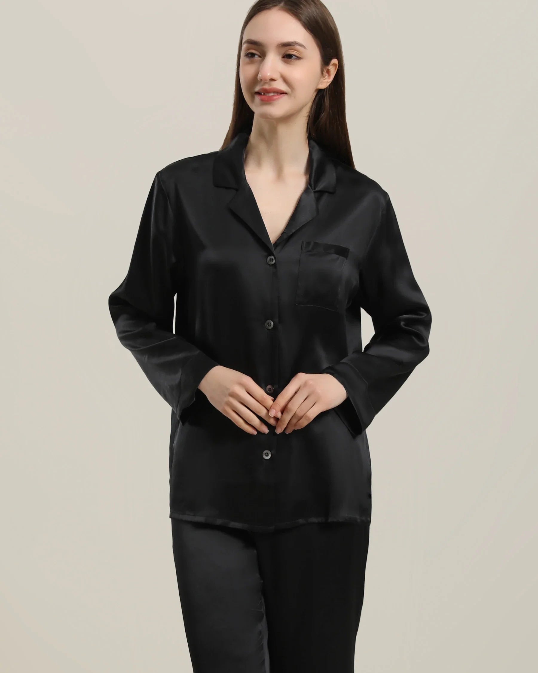 Women's Silk Two Piece Pajamas
