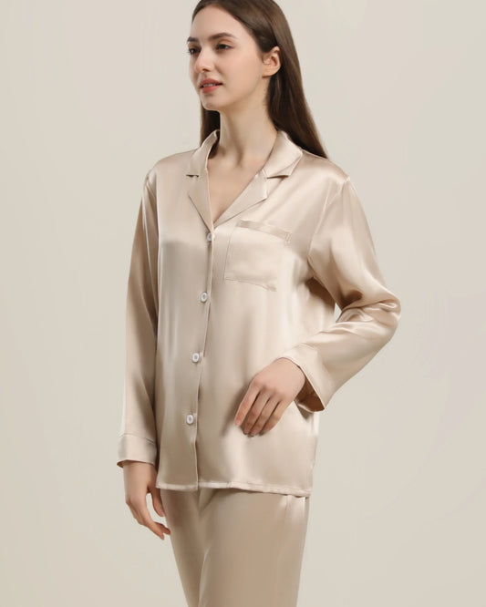 Women's Silk Two Piece Pajamas