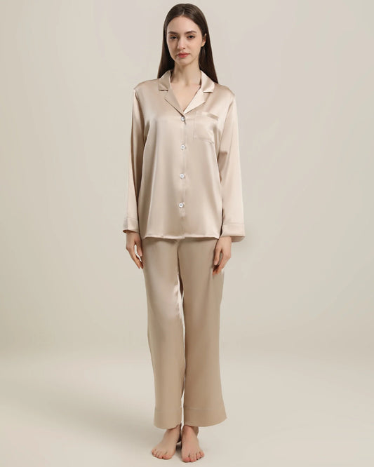 Women's Silk Two Piece Pajamas