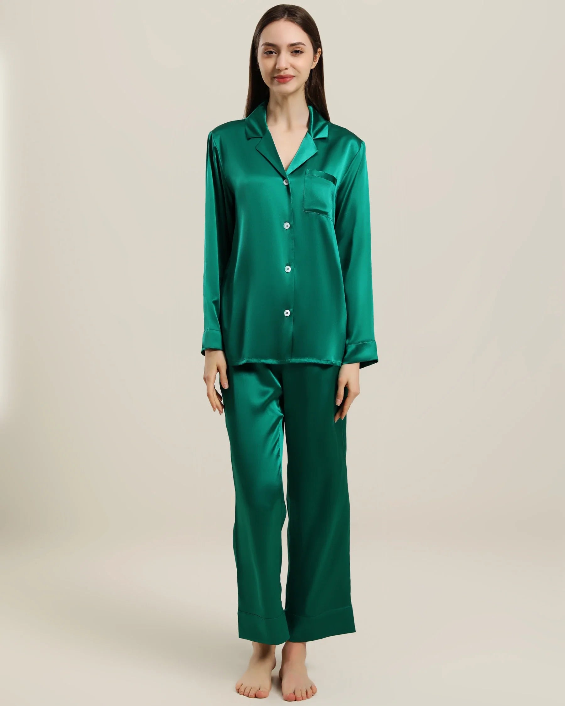 Women's Silk Two Piece Pajamas