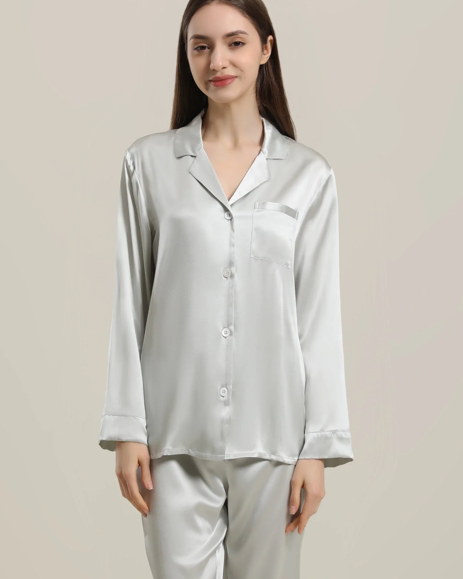 Women's Silk Two Piece Pajamas