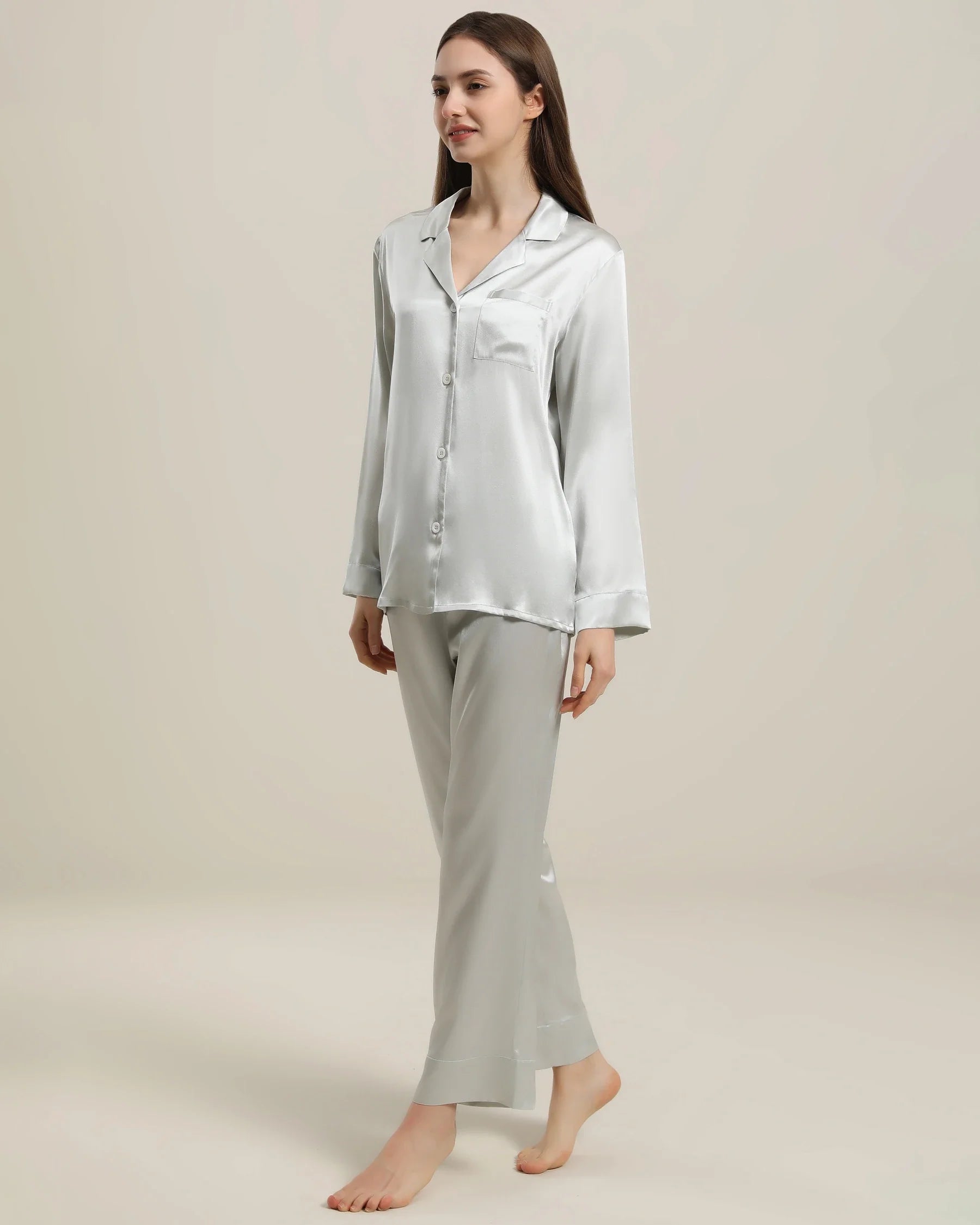 Women's Silk Two Piece Pajamas