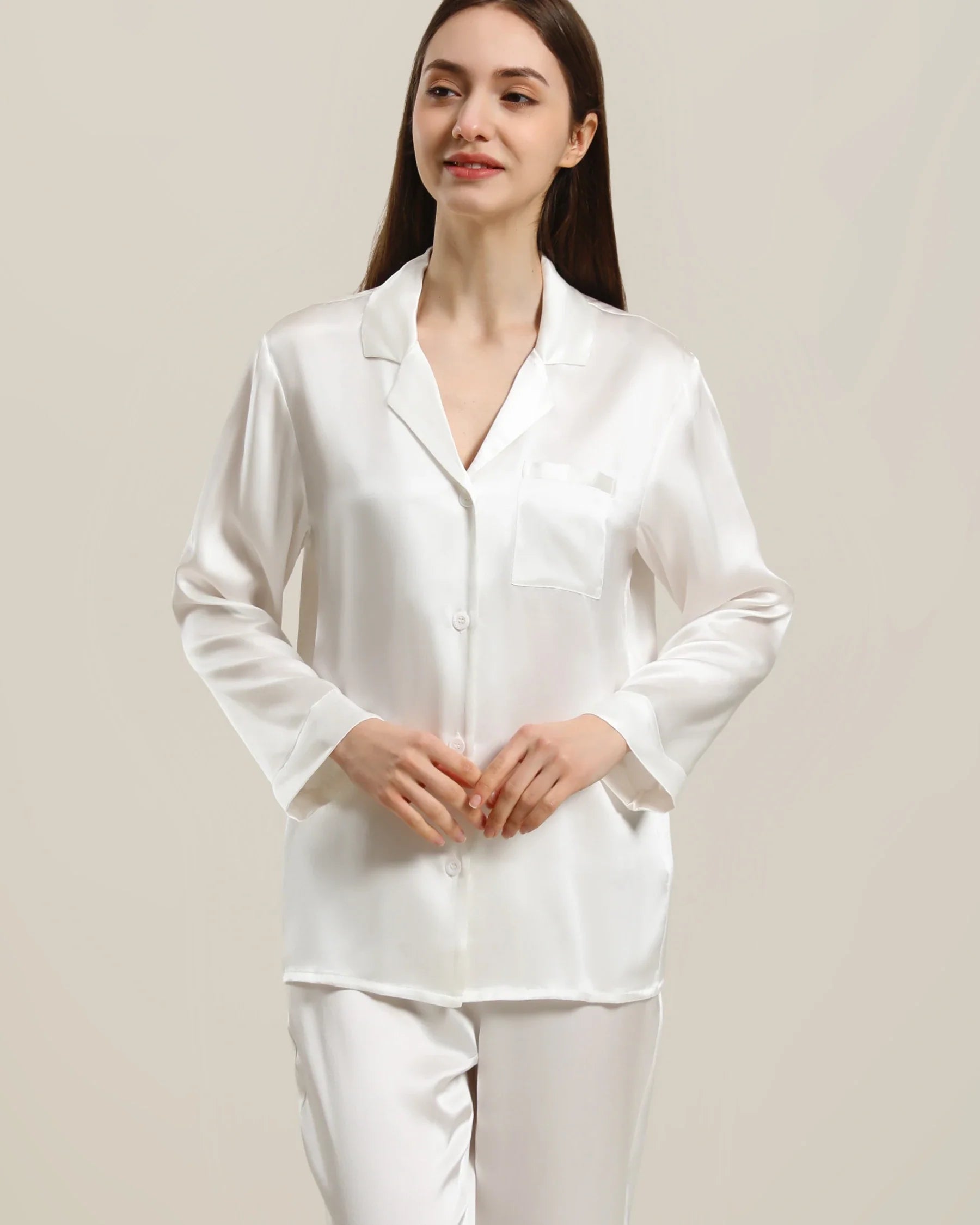 Women's Silk Two Piece Pajamas