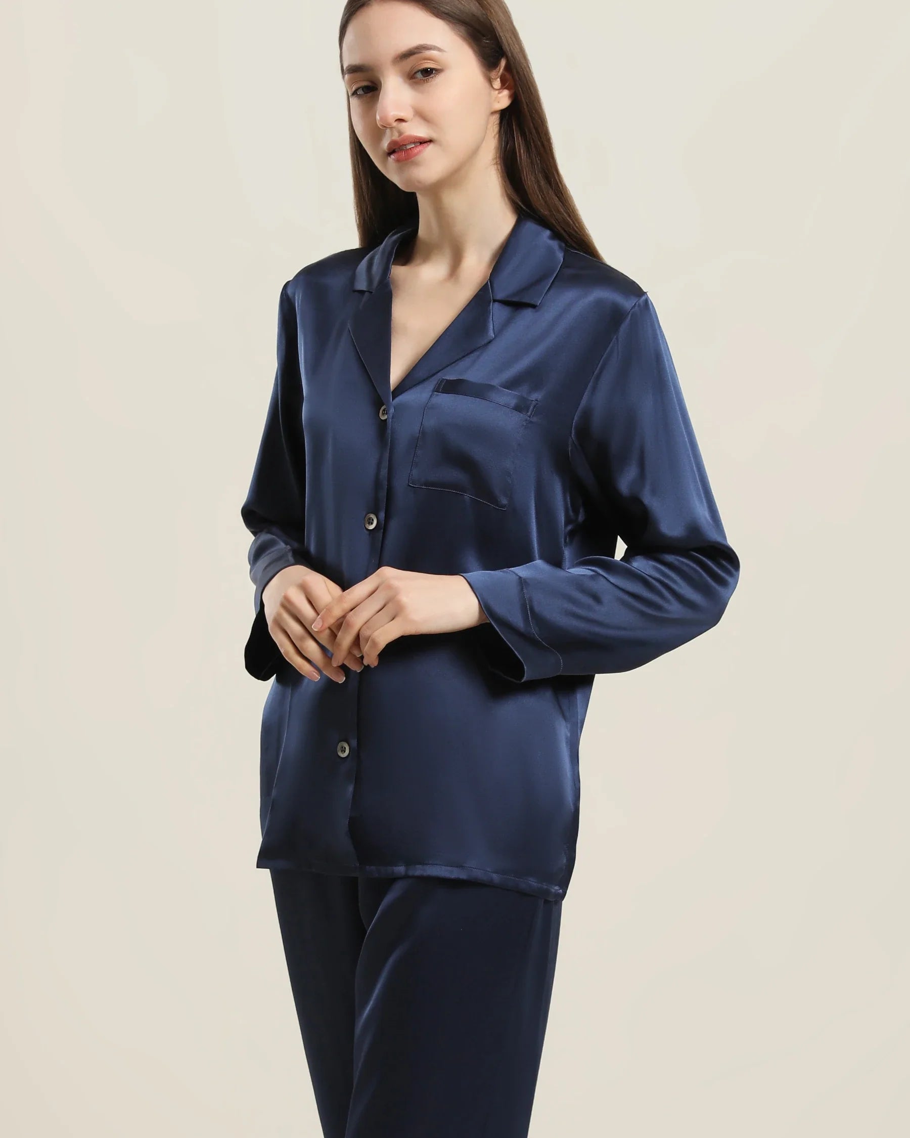 Women's Silk Two Piece Pajamas