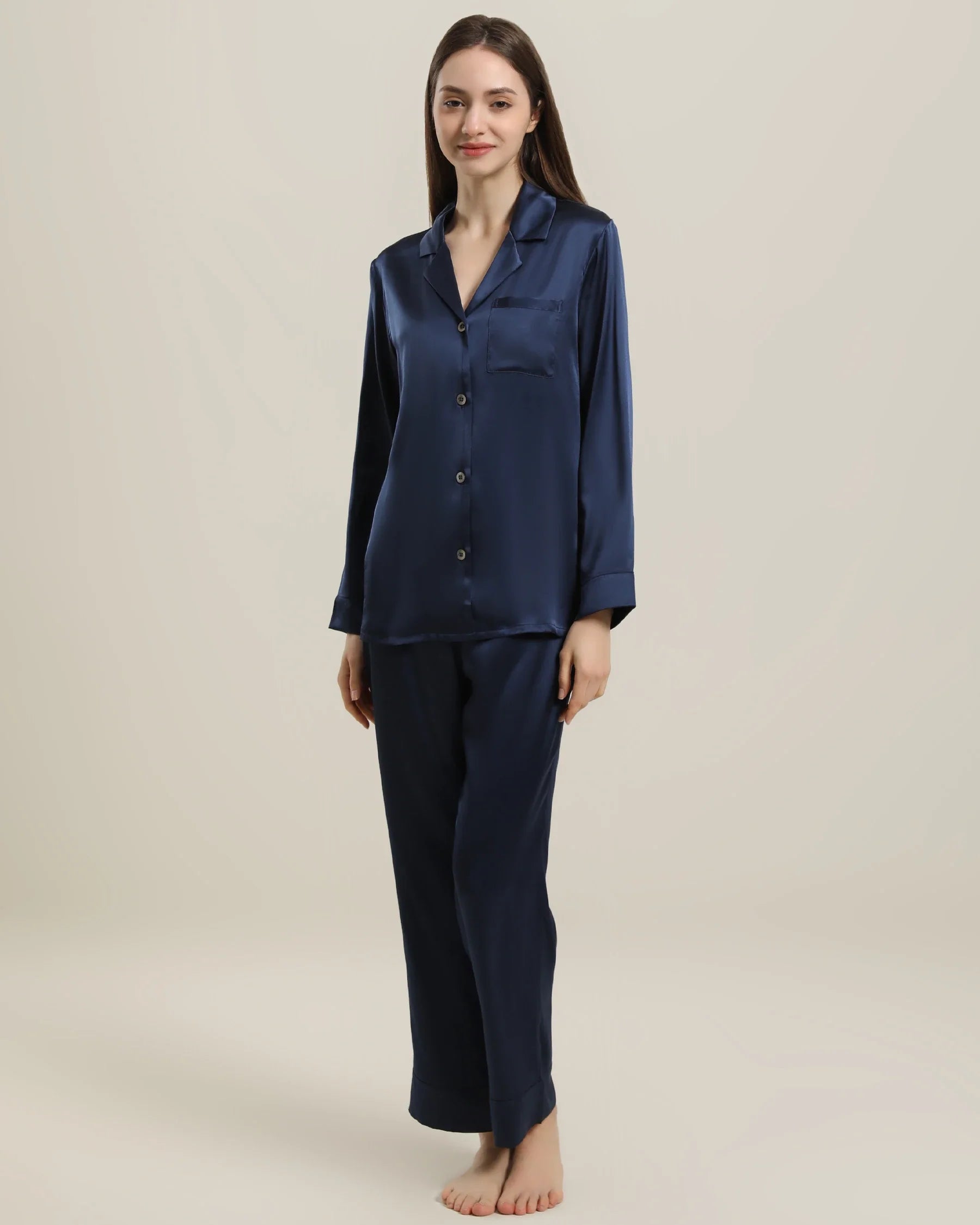Women's Silk Two Piece Pajamas