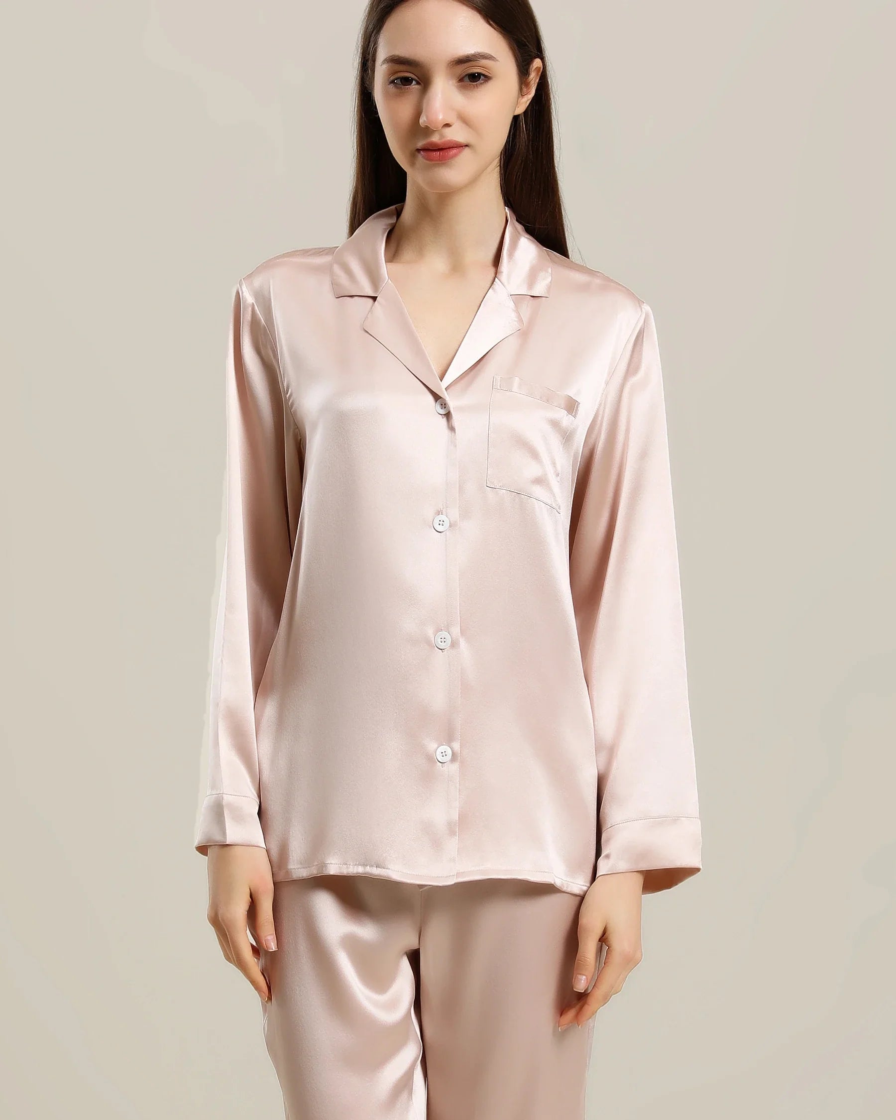 Women's Silk Two Piece Pajamas