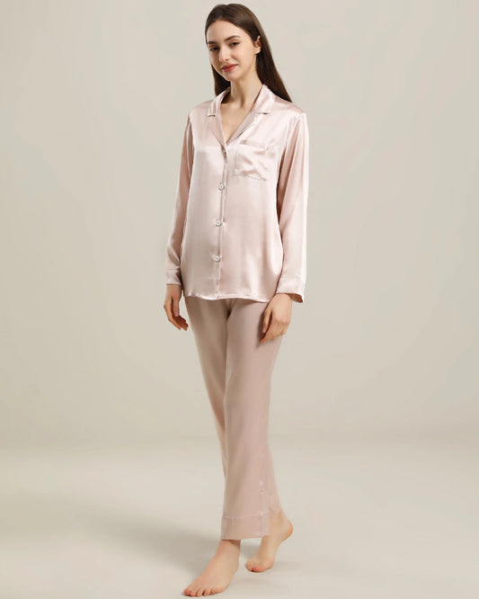 Women's Silk Two Piece Pajamas