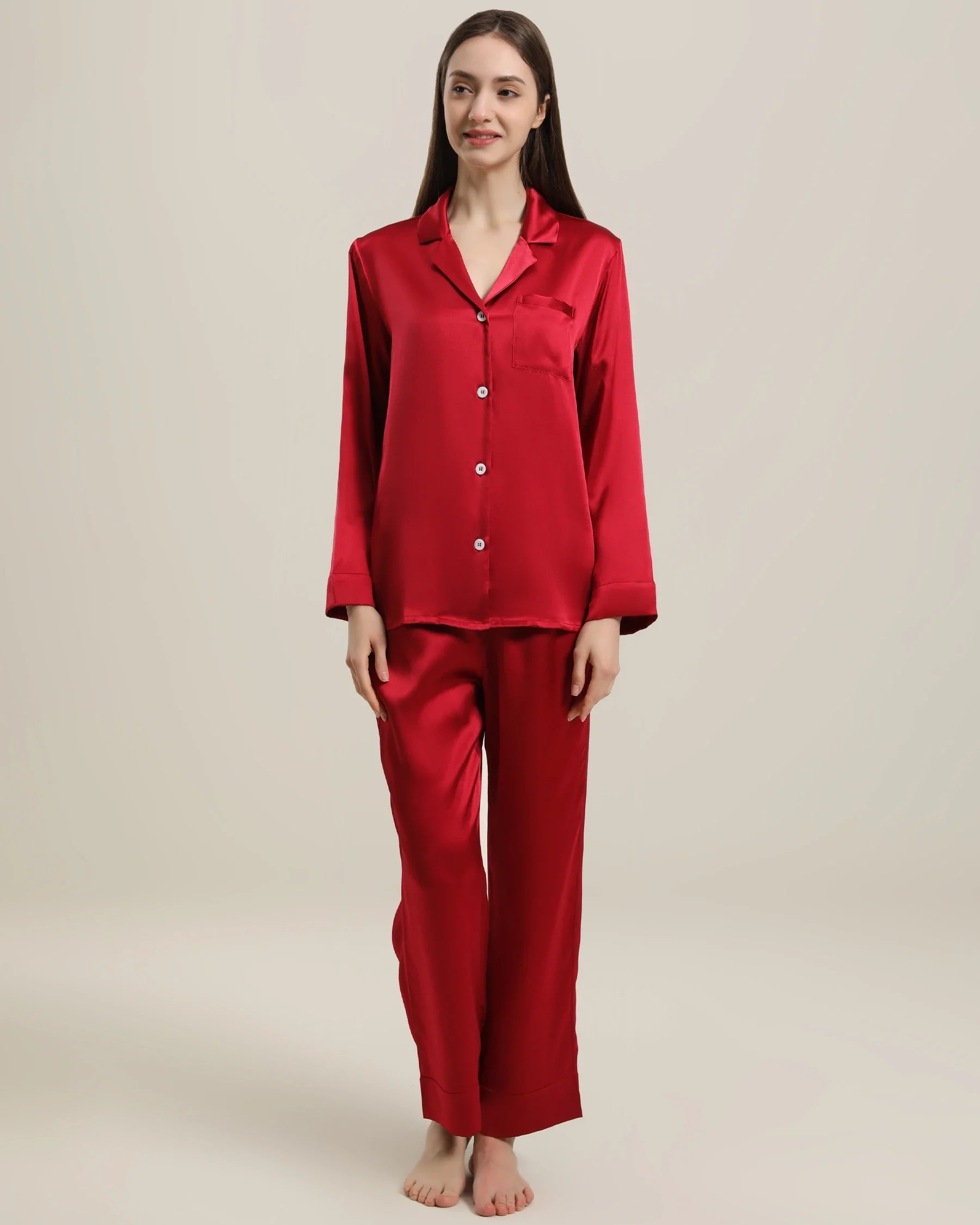 Women's Silk Two Piece Pajamas