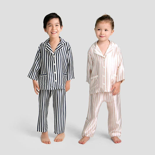 Kid's Stripe Silk Pajama Set