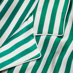 Silk Short Pajamas Set Stripe Style