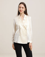 Double-Breasted Silk Shirt