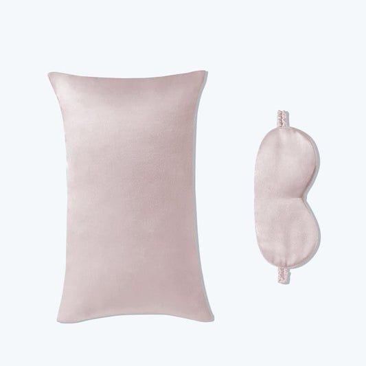 Cushion Eyemask and Storage Bag  3 Pcs Silk Travel Set