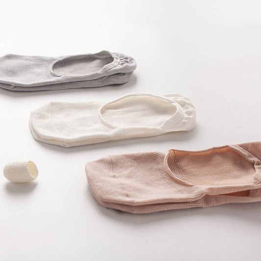 Skin-friendly Women's Silk Invisible Boat Socks