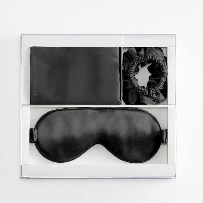 Silk Travel Suit 3 PCS Scrunchy Pillowcase And Eyemask