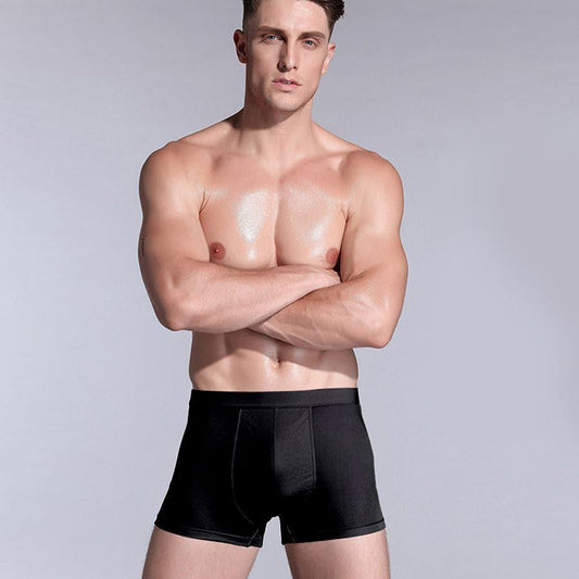 Men's Silk Boxer Briefs Underwear