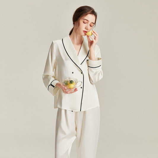 Double Breasted 22 Momme Silk Pajama Set