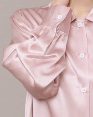 Irregular Silk Shirt Dress For Women