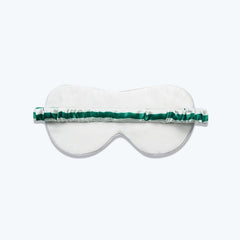 Pure Silk Eye Mask Stripe Pattern, Green