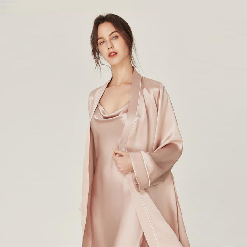 DaisySilk Silk Nightdress and Robe Silk Sleepwear Gown