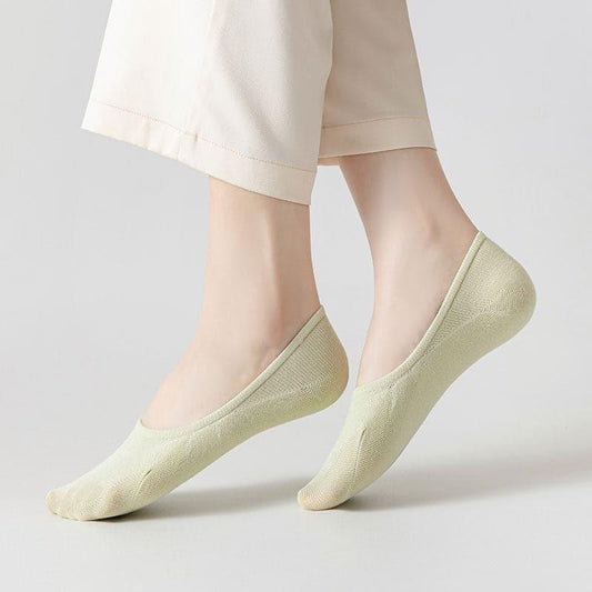 Skin-friendly Women's Silk Multicoloured Boat Socks