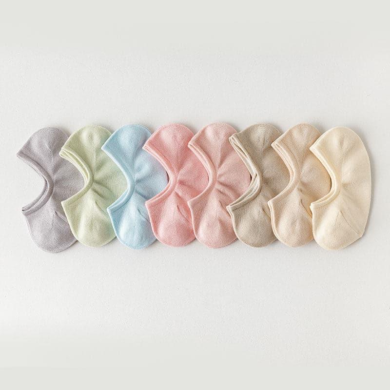 Skin-friendly Women's Silk Multicoloured Boat Socks