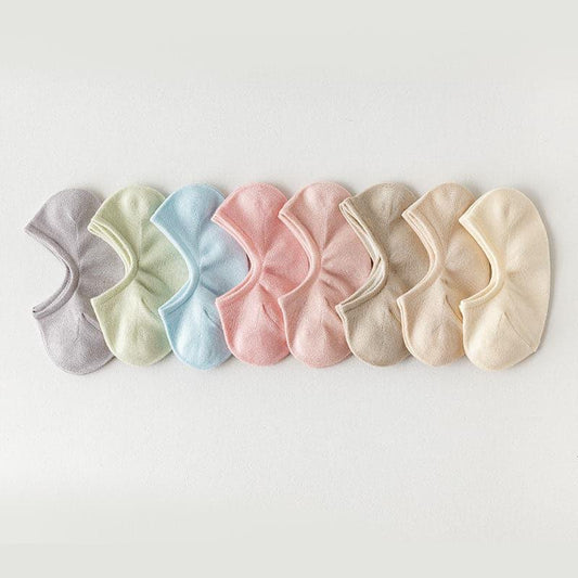 Skin-friendly Women's Silk Multicoloured Boat Socks