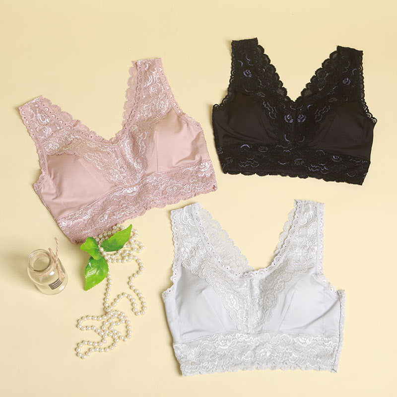 Sports Lace Breathable Silk Bra