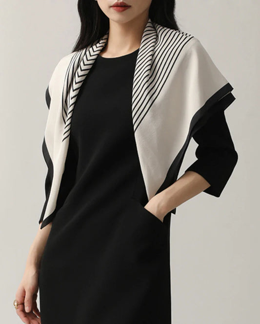 Classic Silk Striped Scarf
