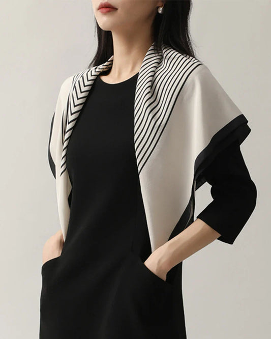 Classic Silk Striped Scarf